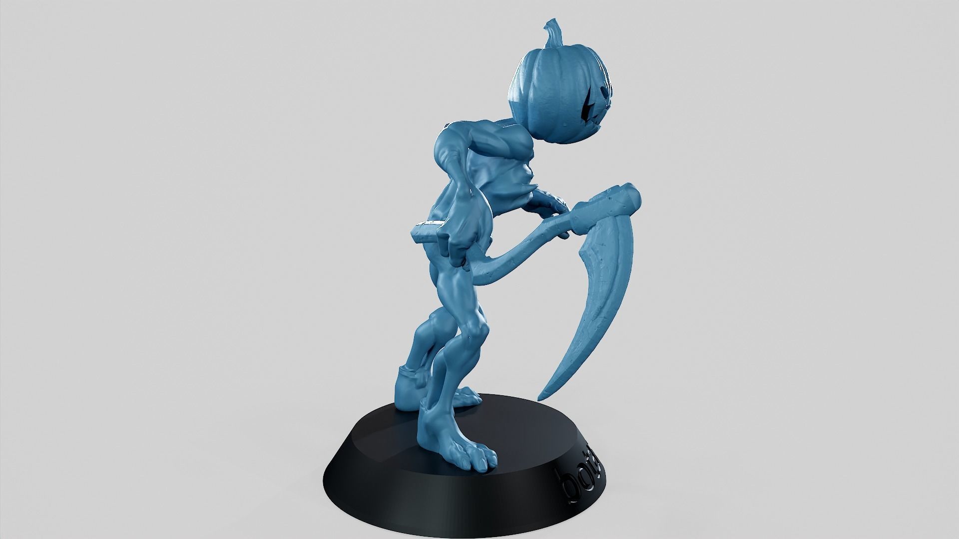 Pumpkin Undead Pose 01 3D print model_4