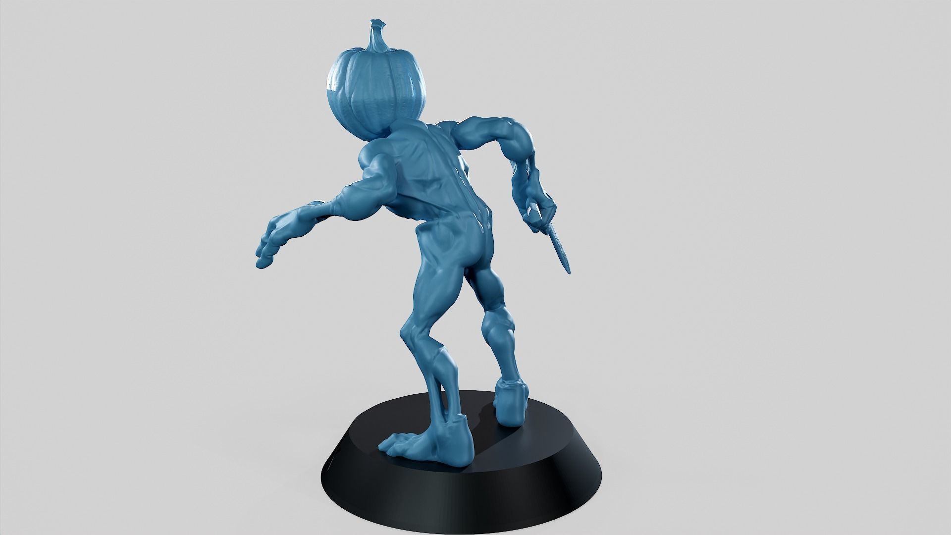 Pumpkin Undead Pose 01 3D print model_10