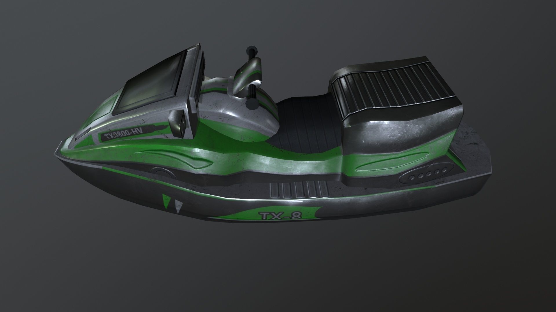 Water Scooter Low-poly 3D model_8