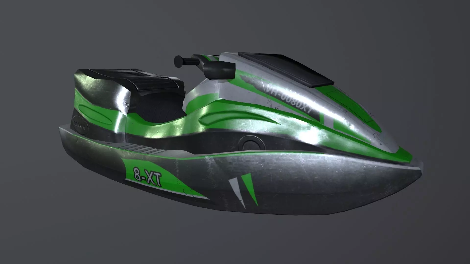 Water Scooter Low-poly 3D model_0