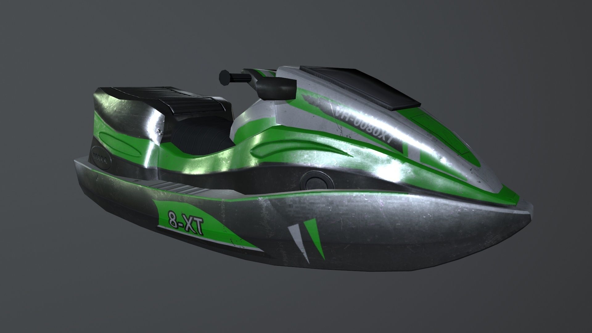 Water Scooter Low-poly 3D model_1