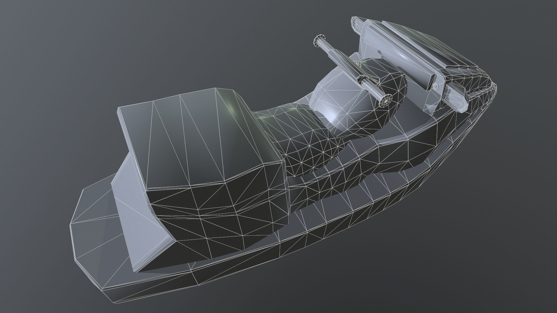 Water Scooter Low-poly 3D model_16