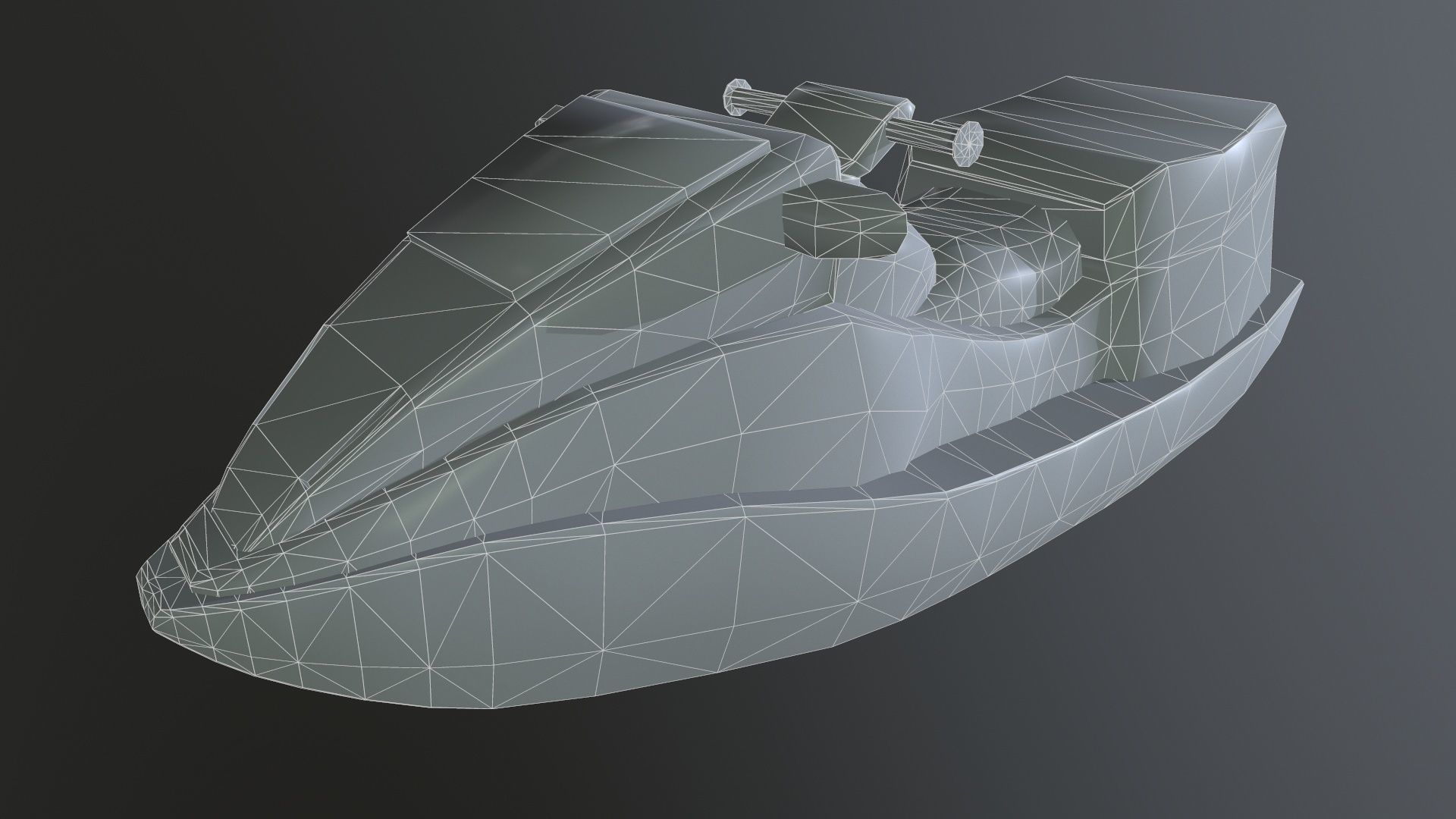 Water Scooter Low-poly 3D model_11