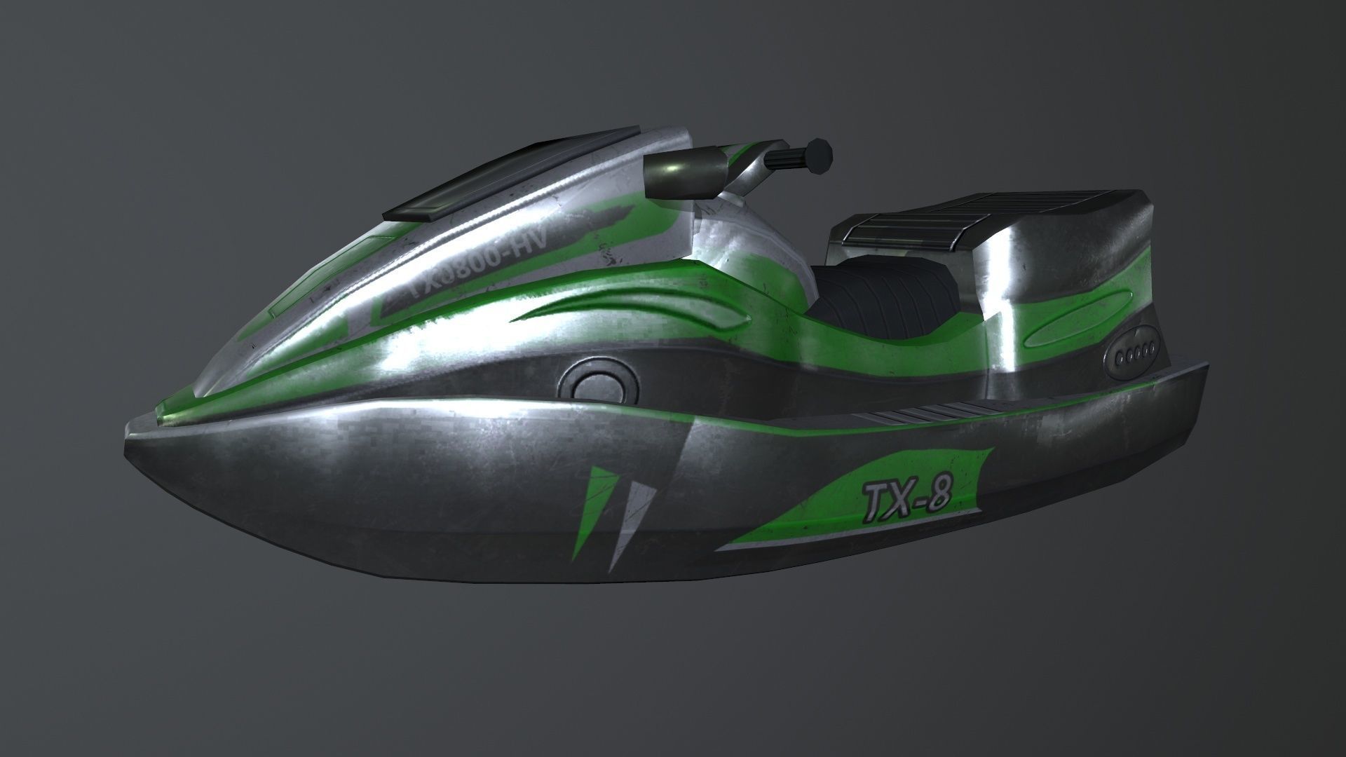 Water Scooter Low-poly 3D model_2