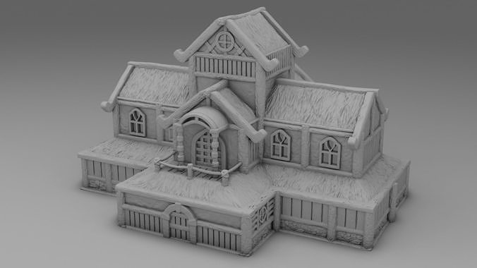 Set 5 model of Stylized Village 3D print model