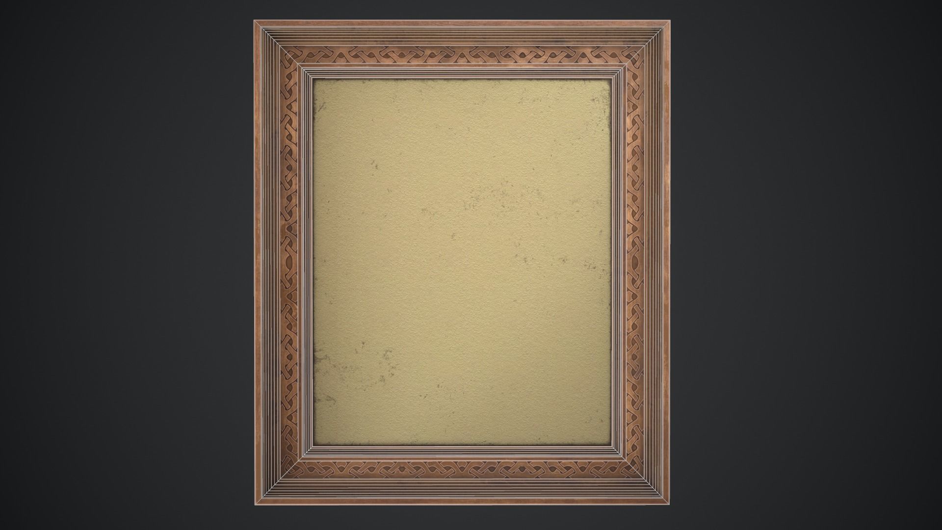 Picture frame Low-poly 3D model_6