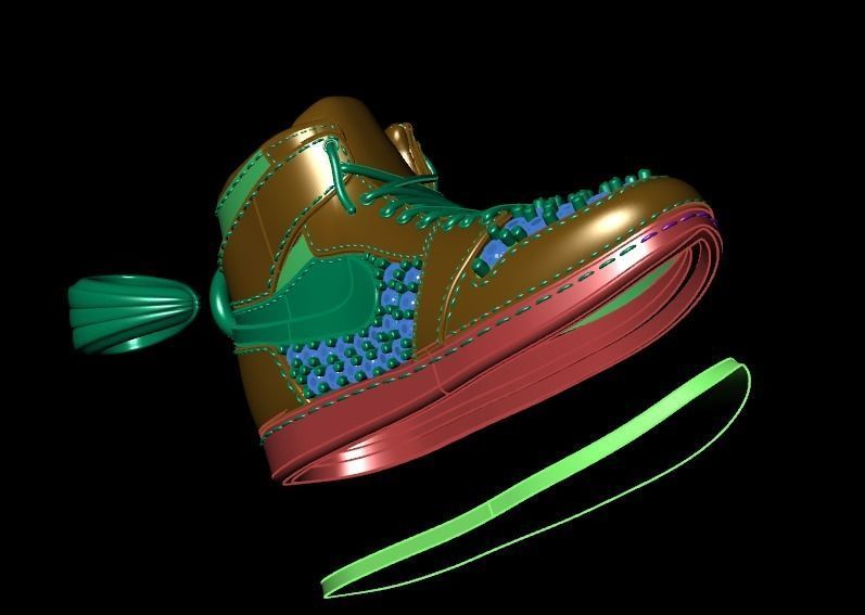 Shoes Pendant 3D print model_18