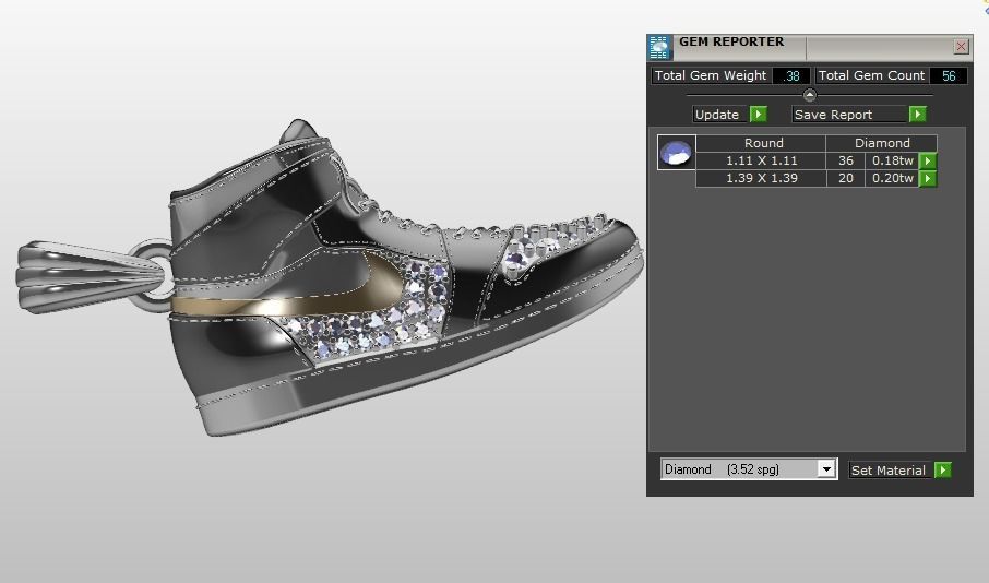 Shoes Pendant 3D print model_12
