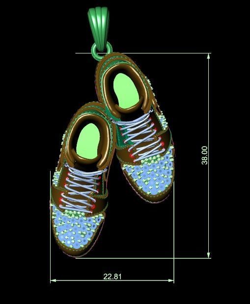 Shoes Pendant 3D print model_17