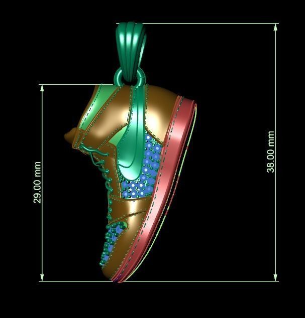 Shoes Pendant 3D print model_19