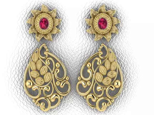 TRADITIONAL INDIAN EARING 3D print model