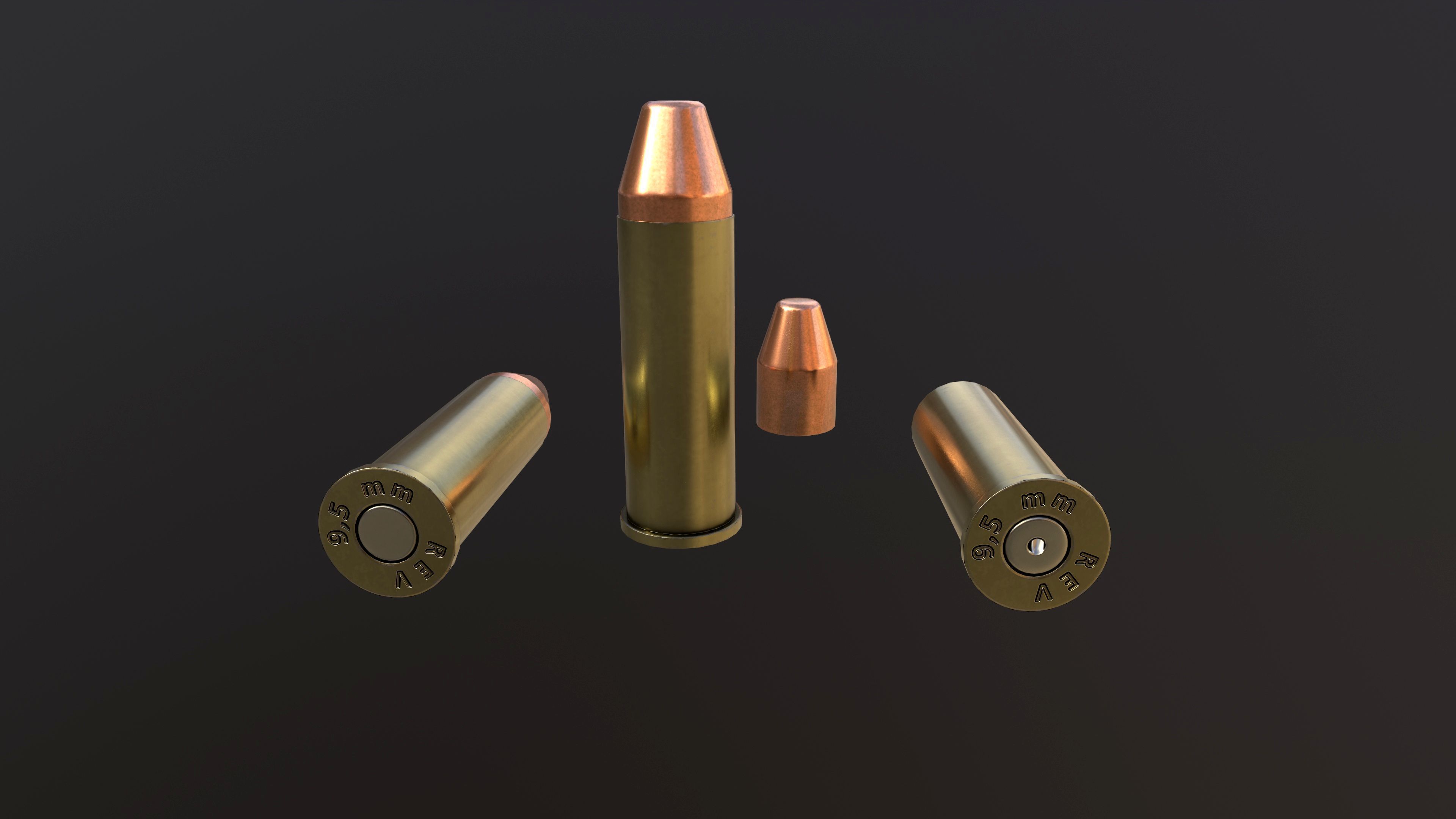 Rook Compact Revolver Stainless with Accessories Low-poly 3D model_37