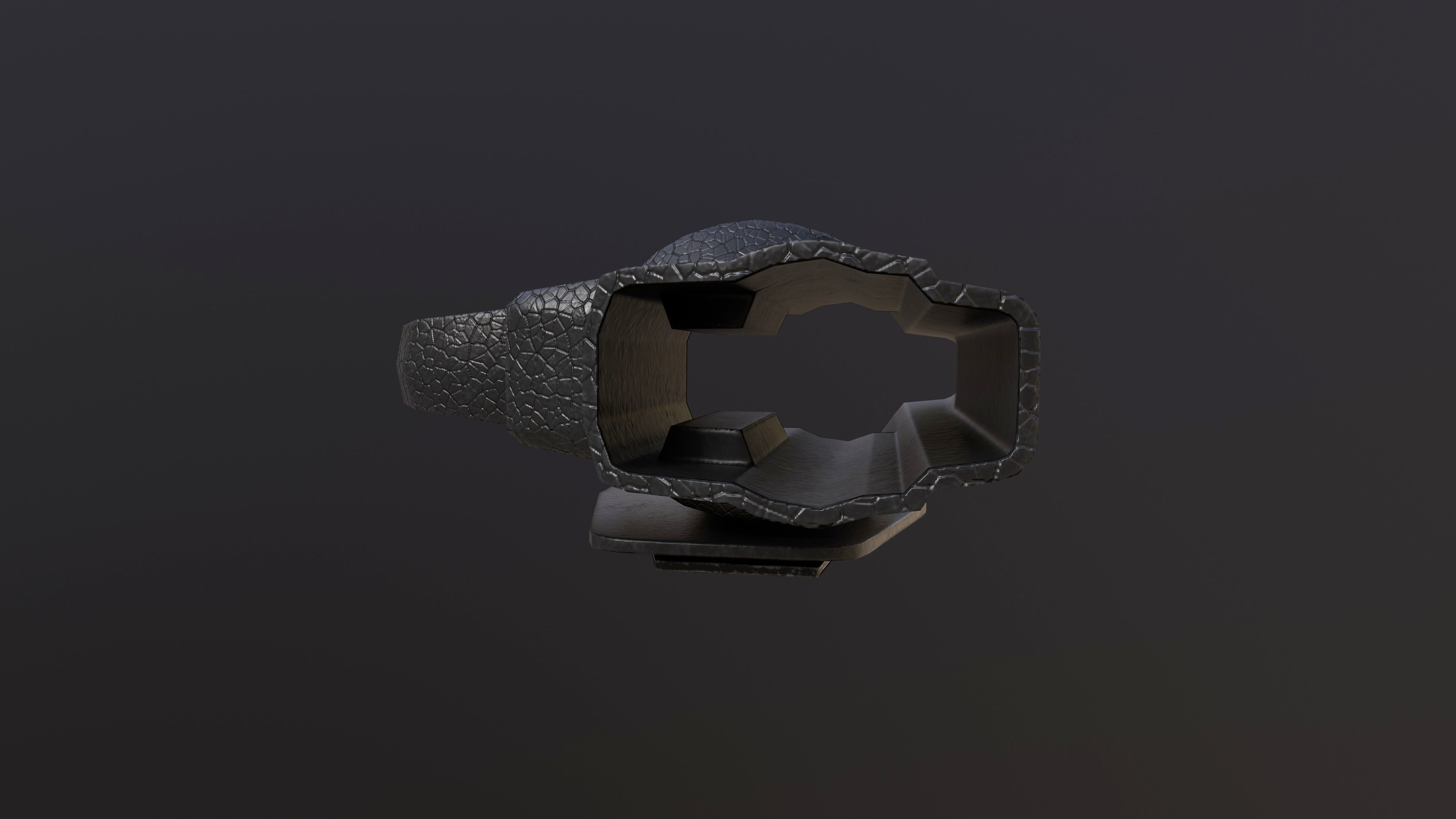 Rook Compact Revolver Stainless with Accessories Low-poly 3D model_32