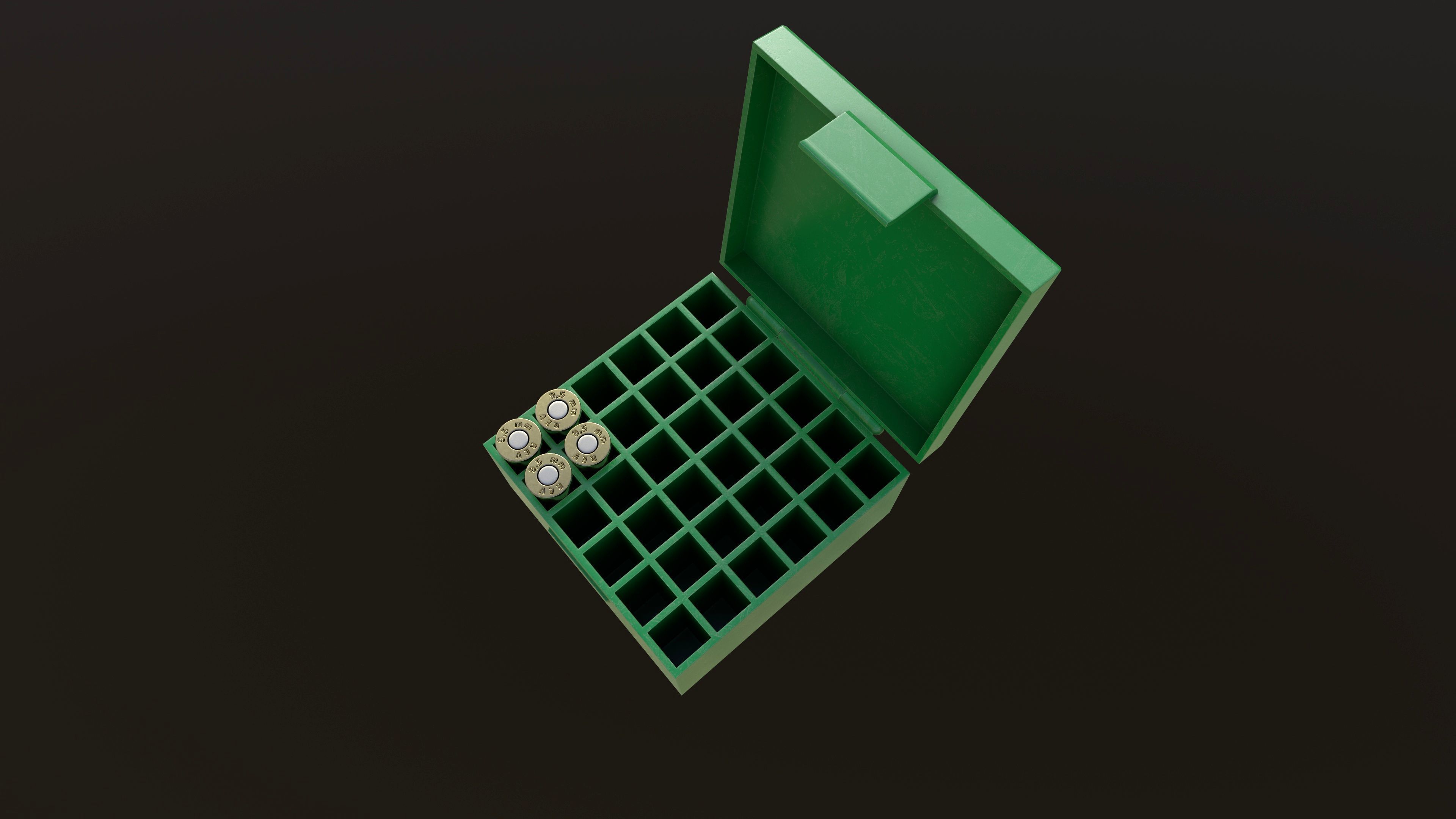 Rook Compact Revolver Stainless with Accessories Low-poly 3D model_35