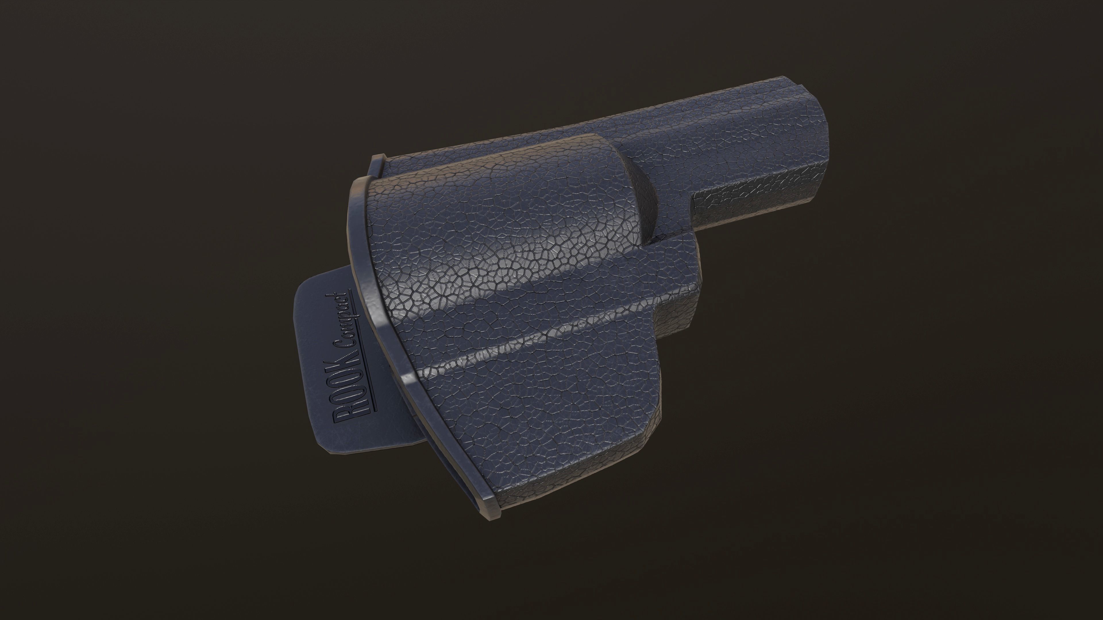 Rook Compact Revolver Stainless with Accessories Low-poly 3D model_28