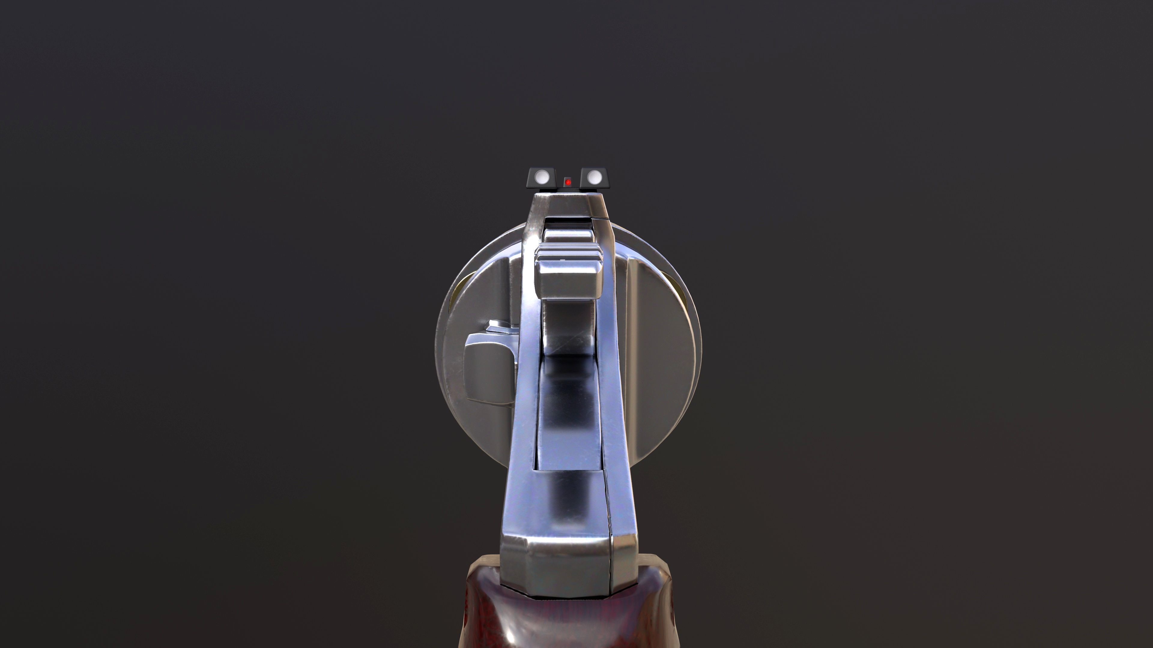 Rook Compact Revolver Stainless with Accessories Low-poly 3D model_12