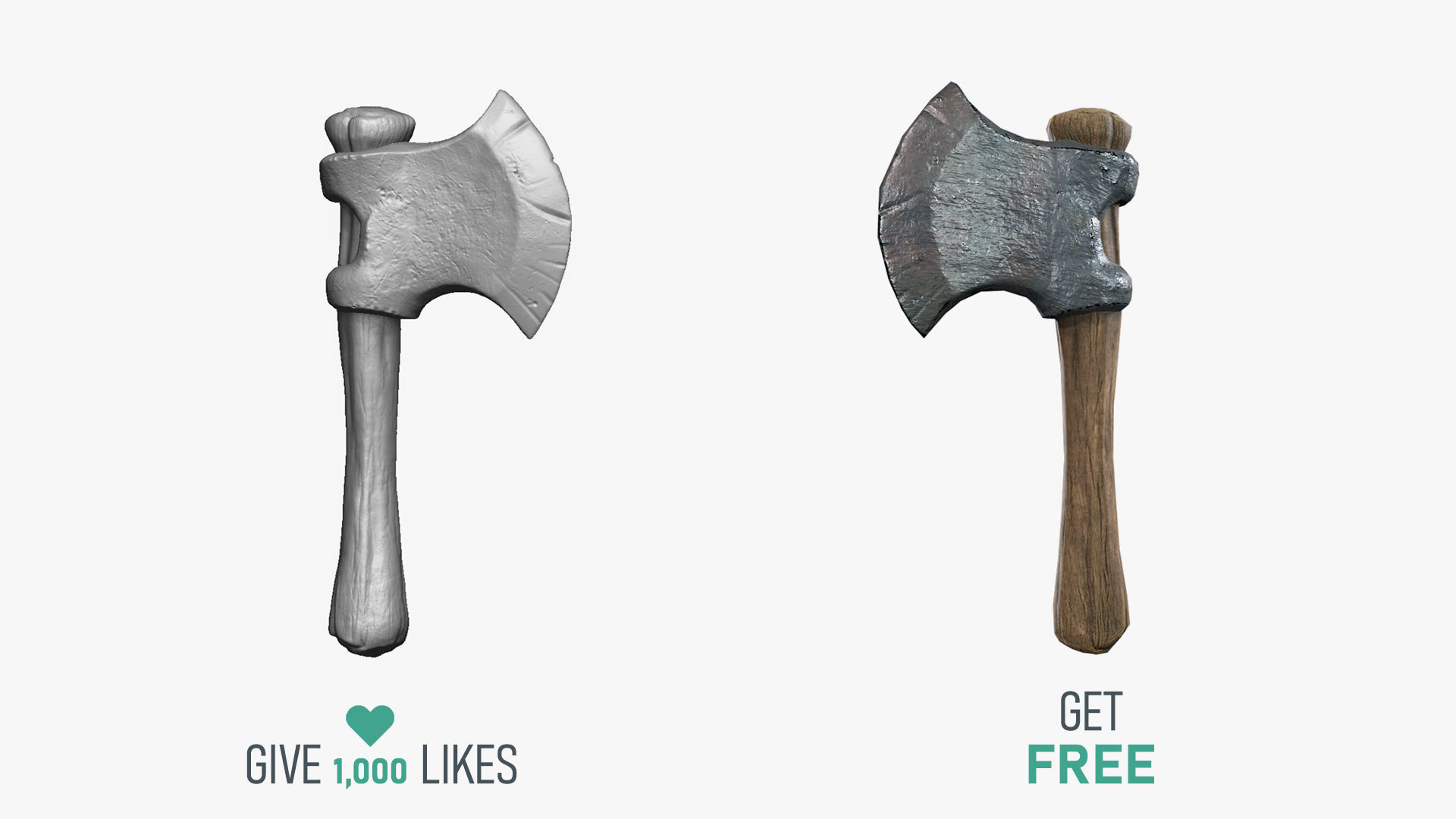 Weapon - Troll Axe - FREE Free 3D model_2