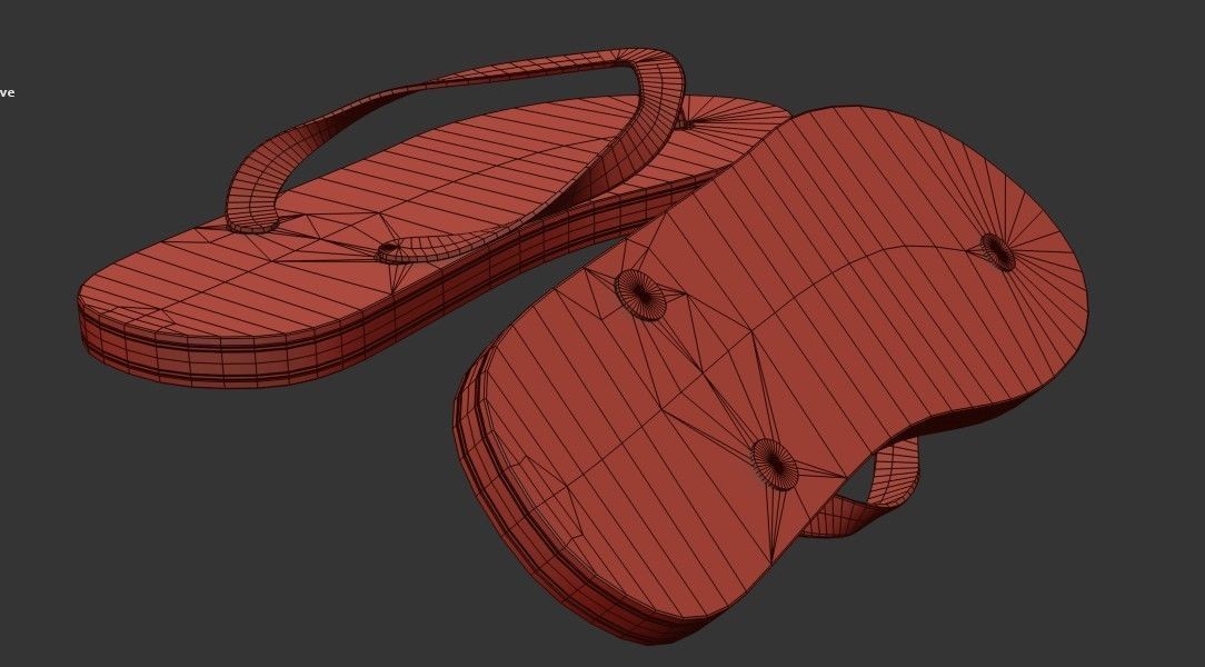Flip Flops Pack PBR Low-poly 3D model_17