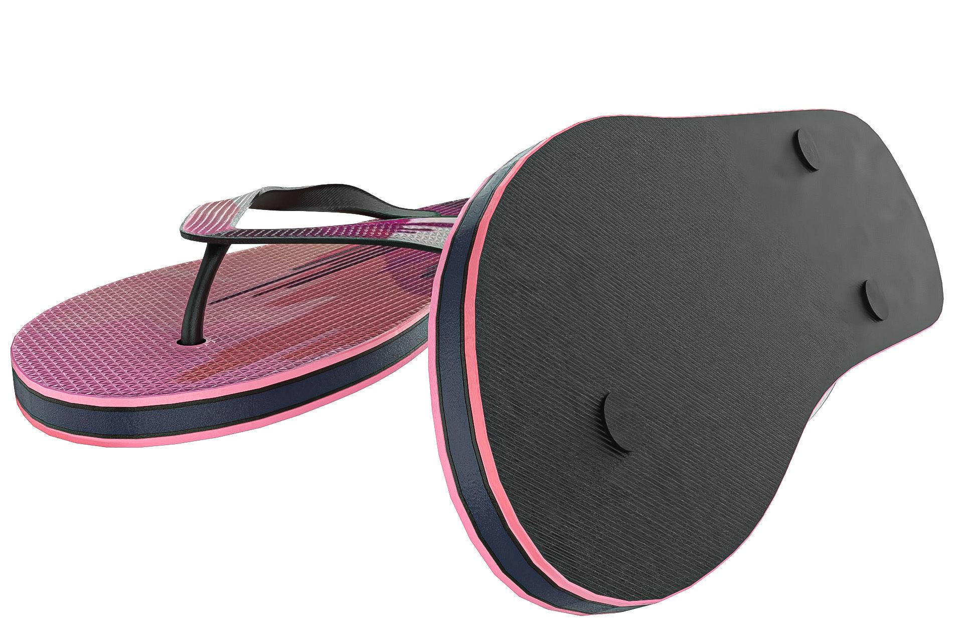 Flip Flops Pack PBR Low-poly 3D model_9