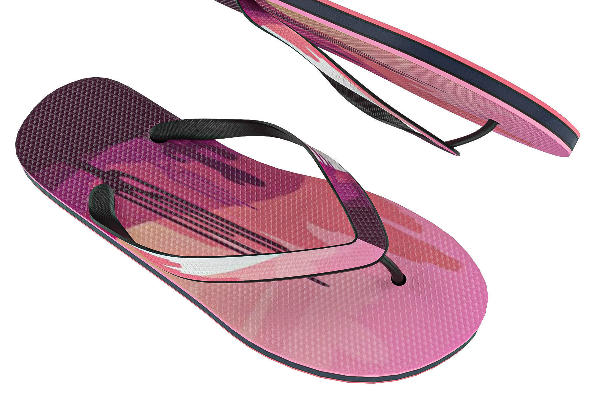 Flip Flops Pack PBR Low-poly 3D model_5