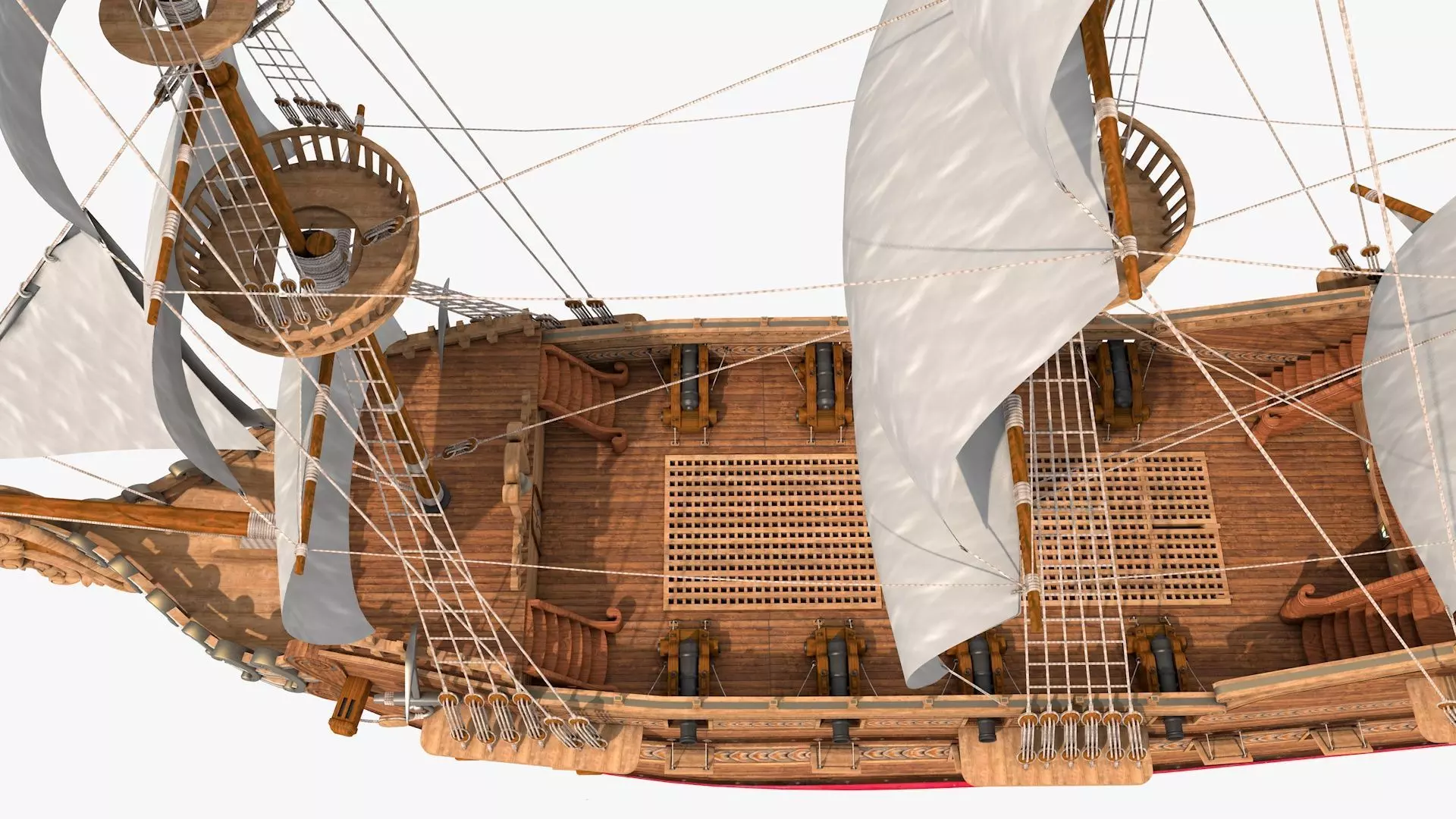 Galeon pirate ship 3D model_34