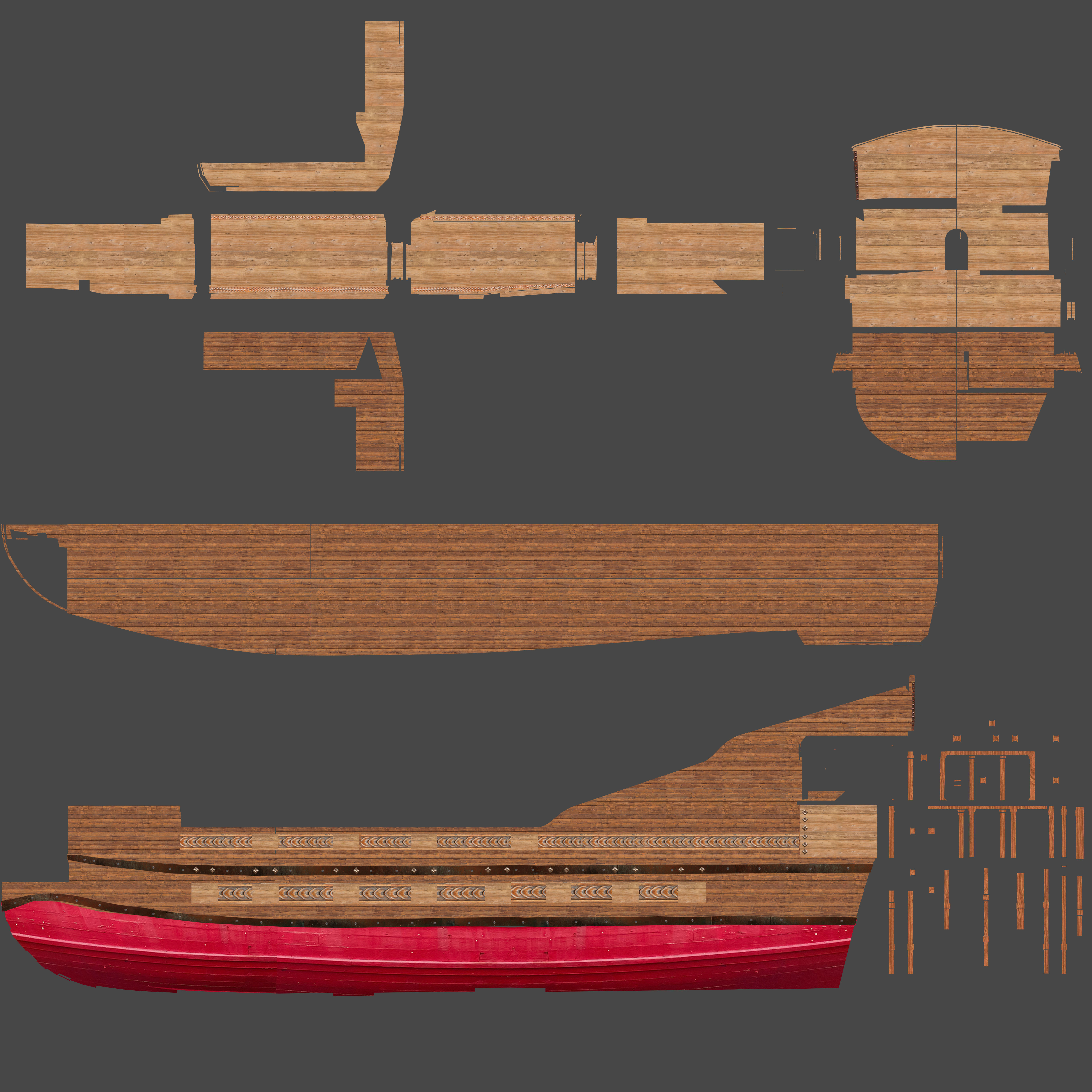 Galeon pirate ship 3D model_37