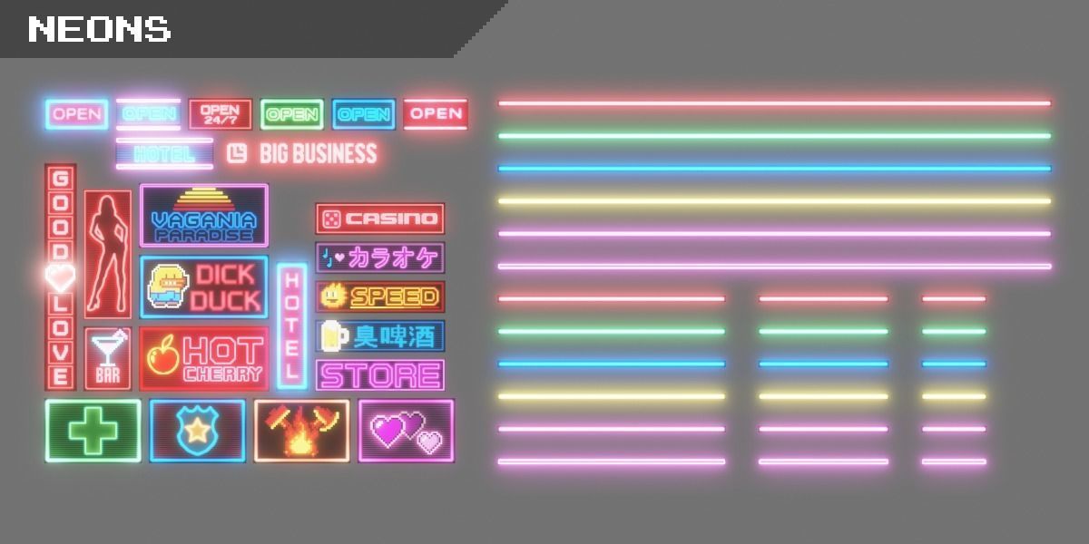 Game City Asset Pack Low-poly 3D model_7