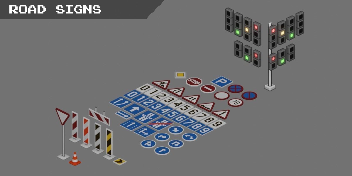 Game City Asset Pack Low-poly 3D model_9