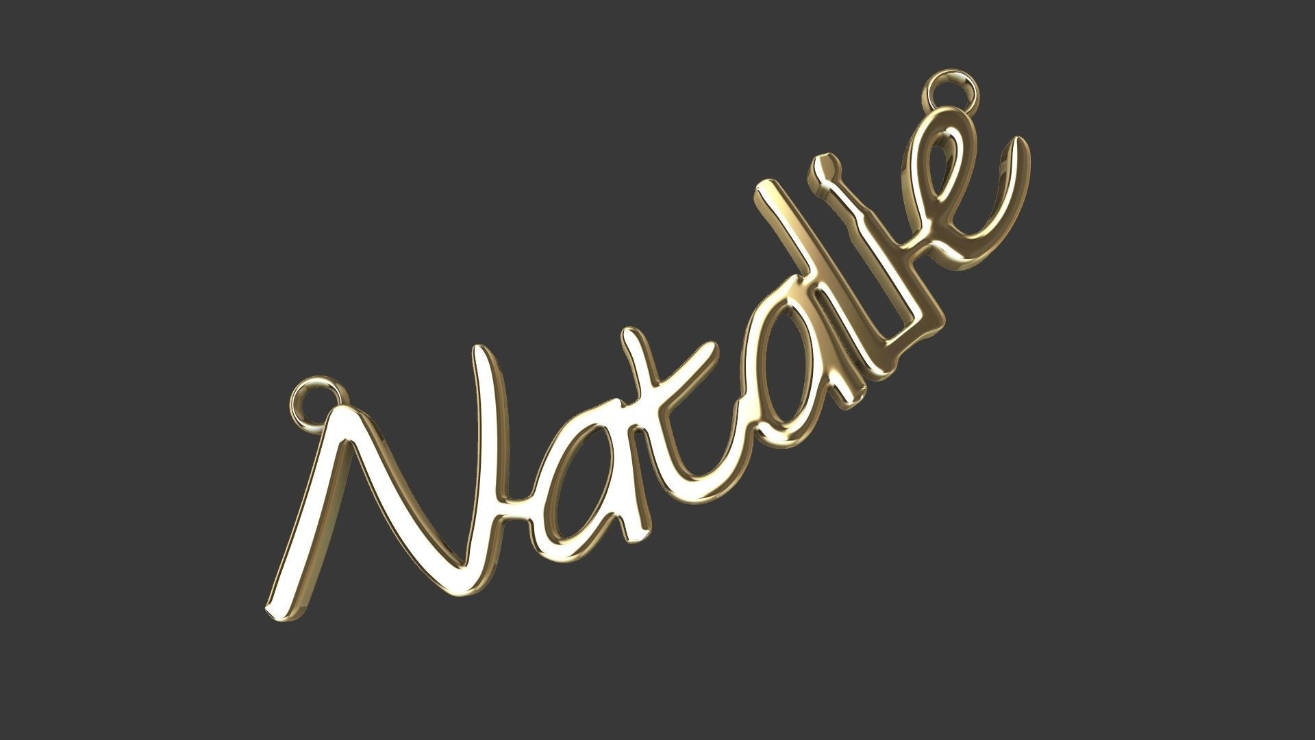 Natalie name pendant stl verified 3D print model_2