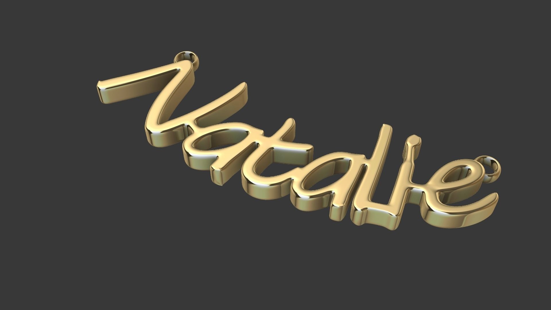 Natalie name pendant stl verified 3D print model_4