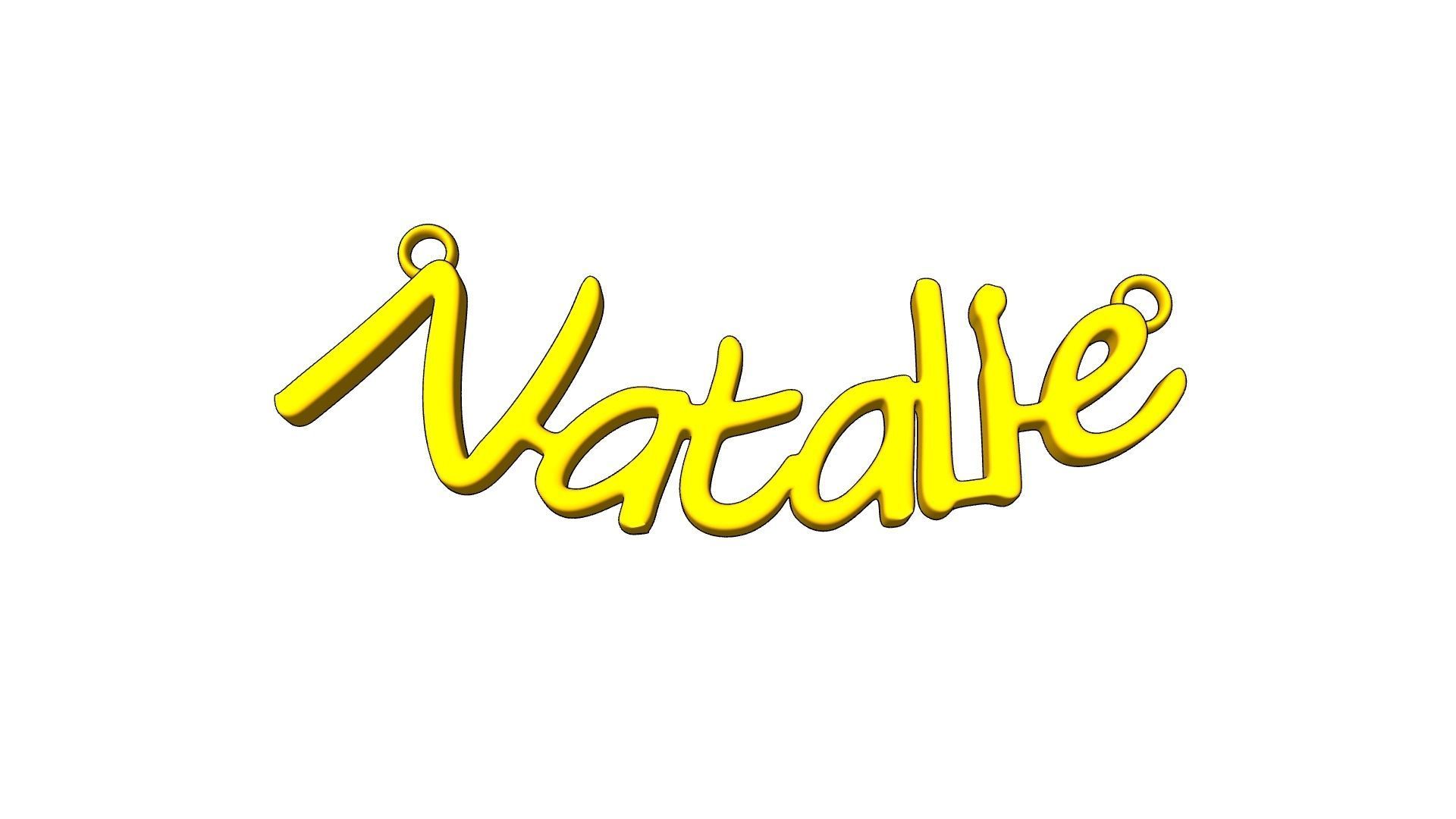 Natalie name pendant stl verified 3D print model_8