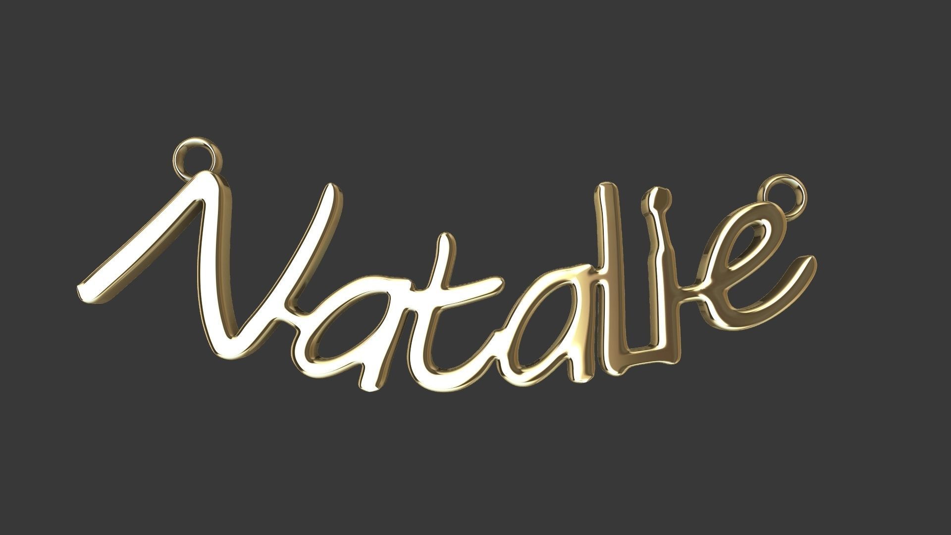 Natalie name pendant stl verified 3D print model_7