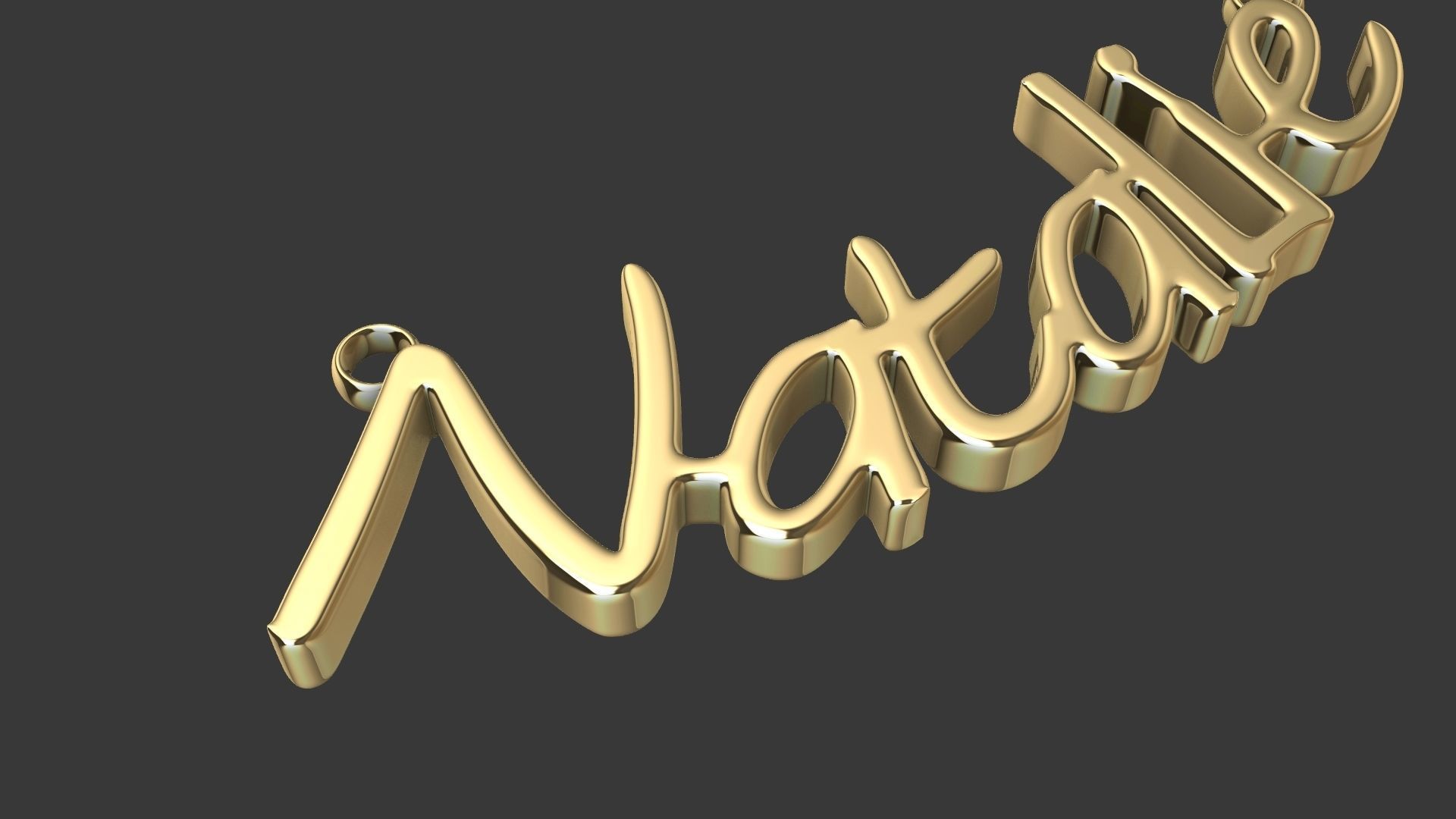 Natalie name pendant stl verified 3D print model_5