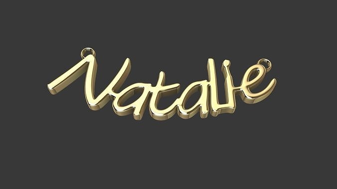 Natalie name pendant stl verified 3D print model
