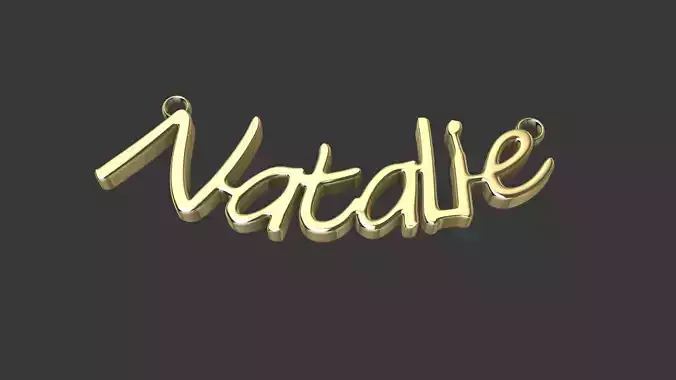 Natalie name pendant stl verified