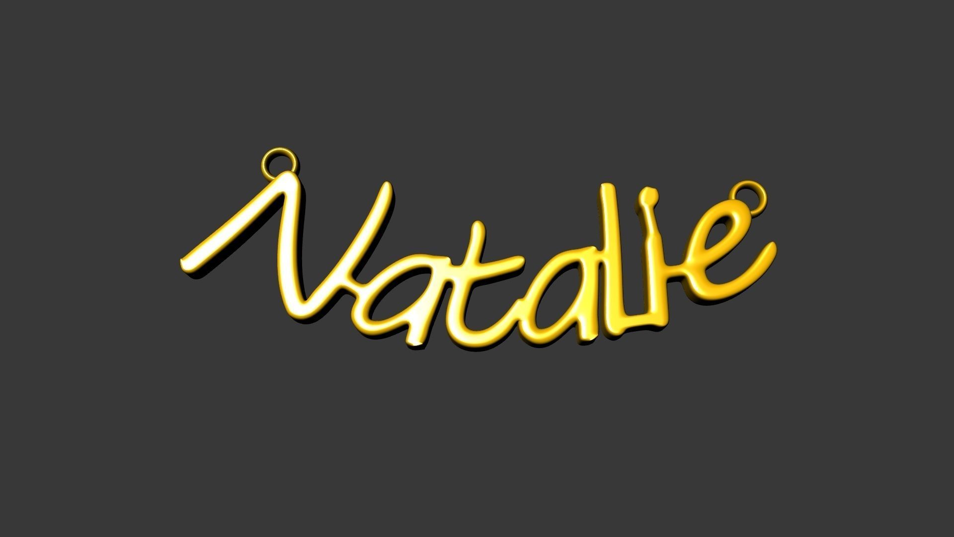 Natalie name pendant stl verified 3D print model_10