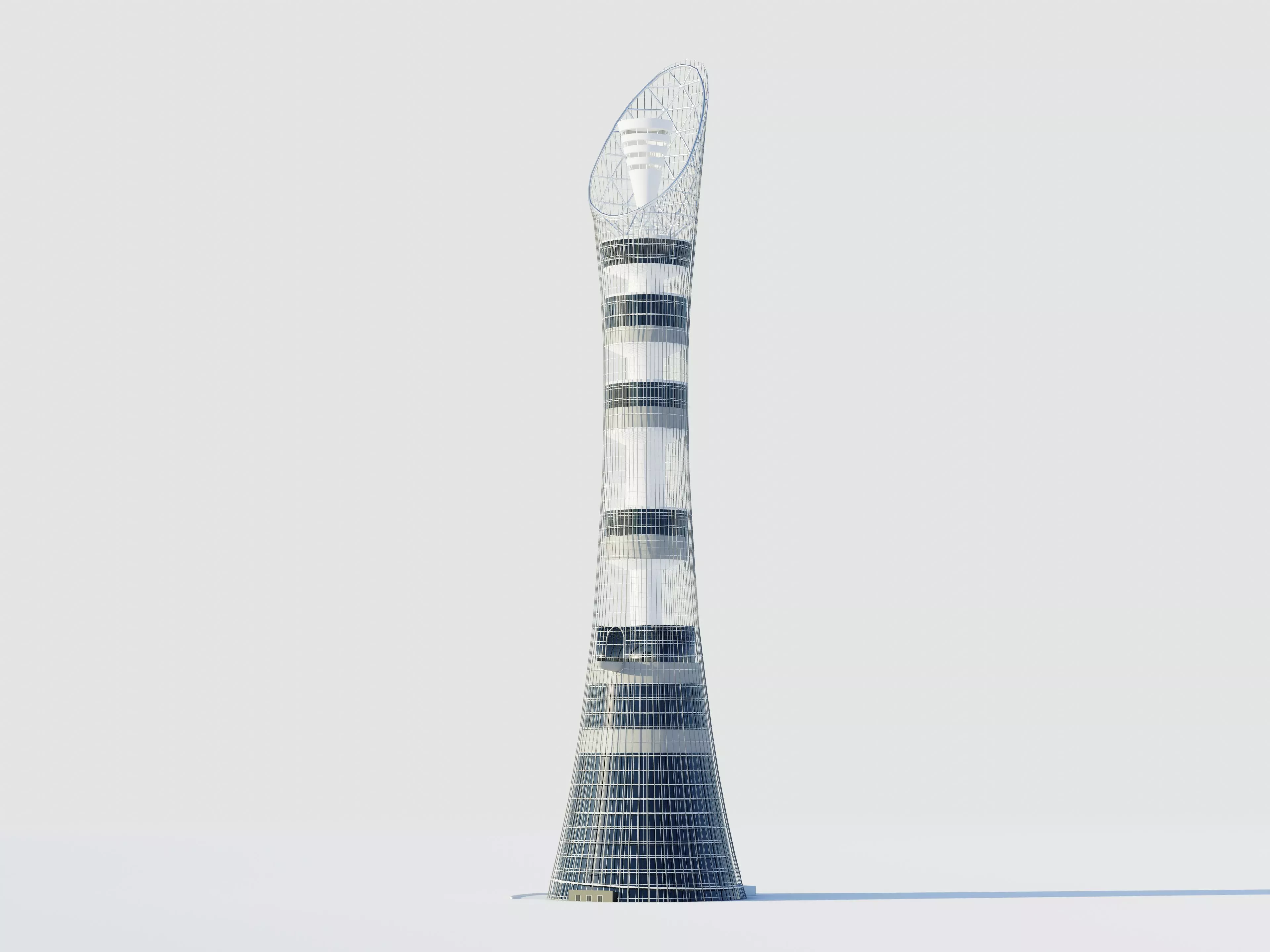 Aspire tower Qatar doha Low-poly 3D model