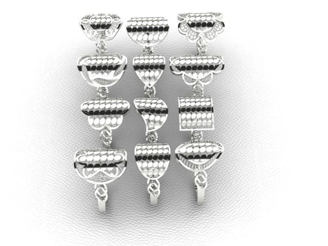 PACK OF 12 PLAIN RINGS 3D print model_3