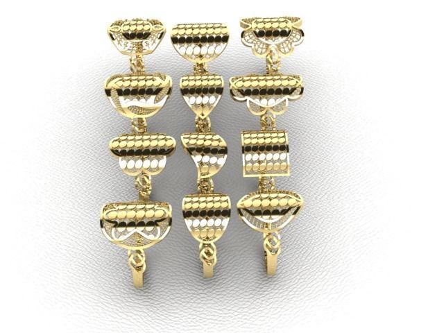 PACK OF 12 PLAIN RINGS 3D print model_2