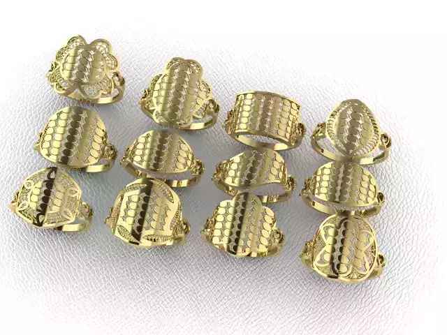 PACK OF 12 PLAIN RINGS