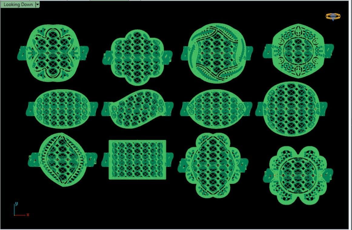 PACK OF 12 PLAIN RINGS 3D print model_17