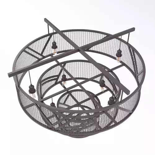 Wrought Iron Tiered Cage Light 3D model