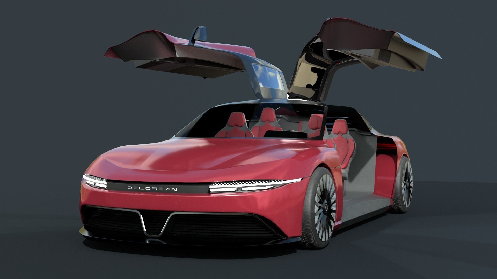 DeLorean Alpha 5   Rigged 3D model_9