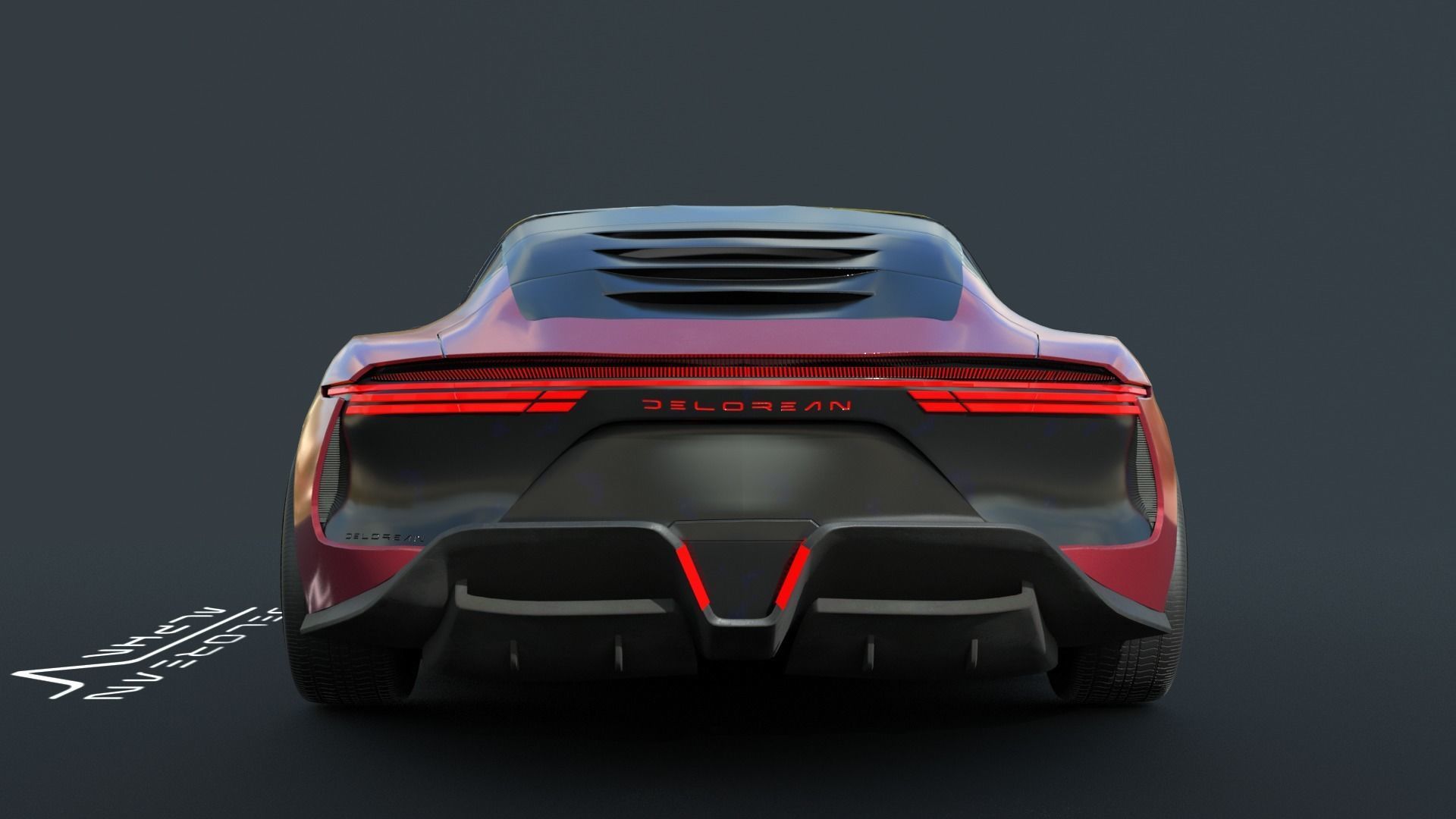 DeLorean Alpha 5   Rigged 3D model_3