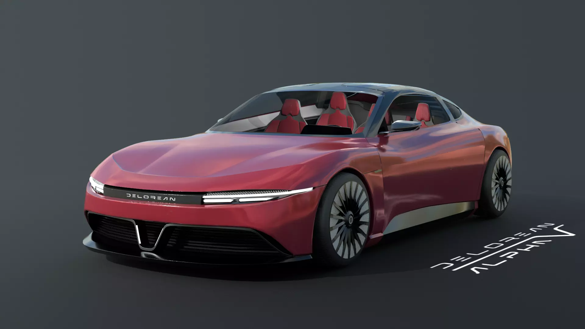 DeLorean Alpha 5   Rigged 3D model_0