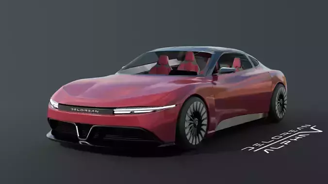 DeLorean Alpha 5   Rigged