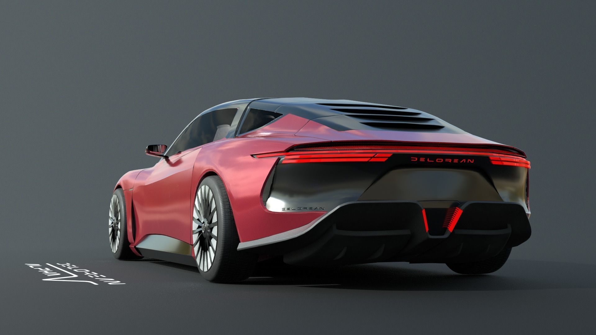 DeLorean Alpha 5   Rigged 3D model_5