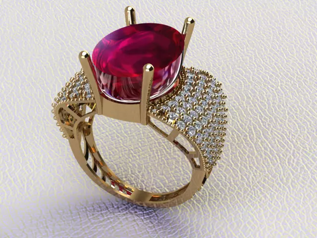 STYLISH ELLIPSE RING 3D print model