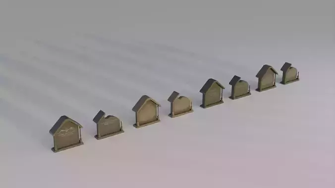 Hand Sculpted cemetery gravestones part 3 