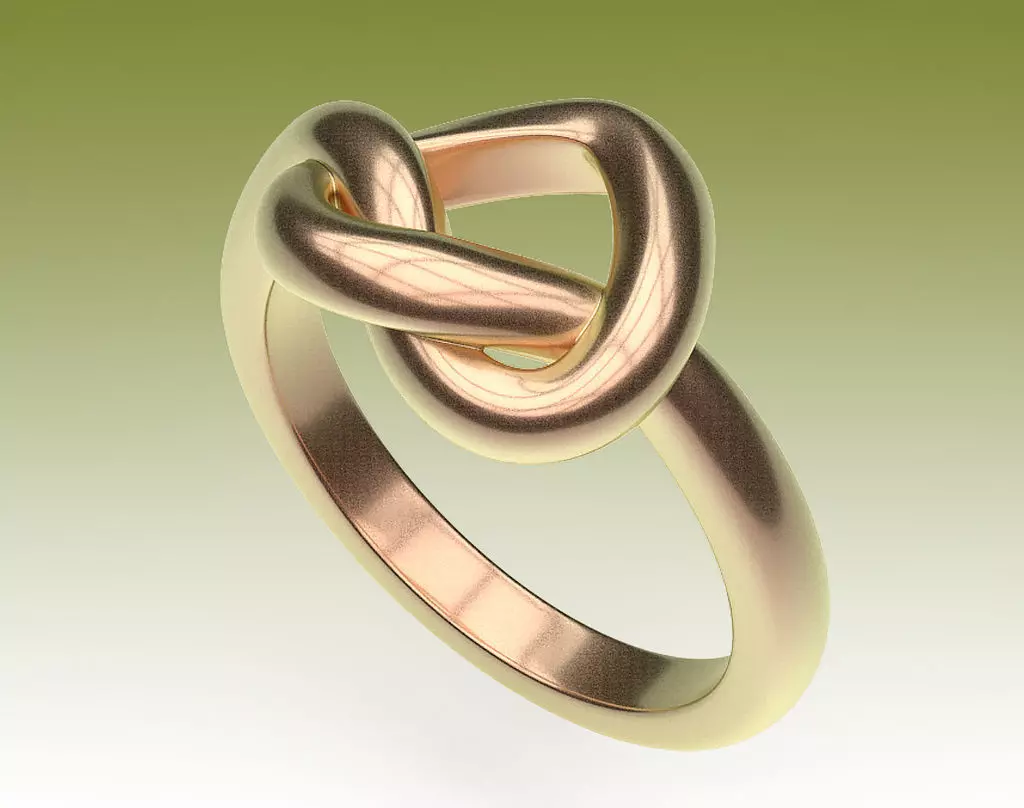 Ring Knotted Heart 3D print model